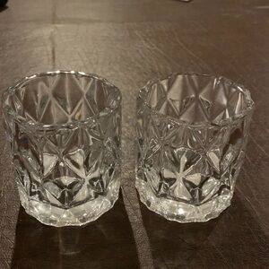 Betty crystal candle holder for tea lights  pattern set off 2